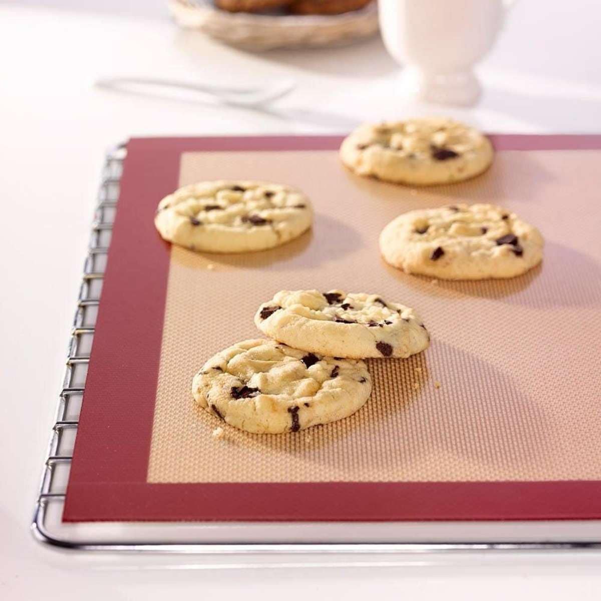 Nostik Reusable Silicone Pastry Baking Mat Red/Beige 30x40cm Woolworths