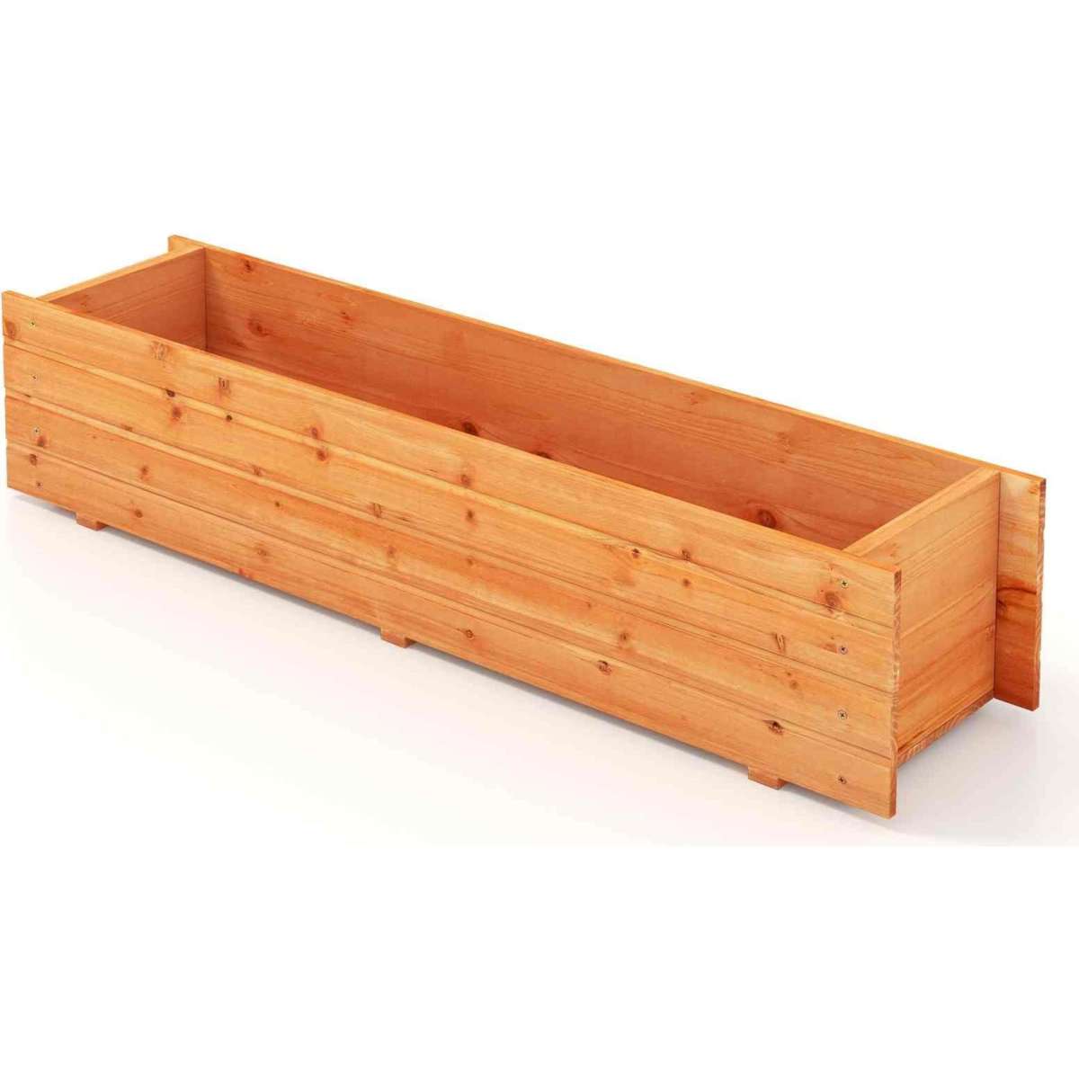 Costway Wooden Planter Container Box Raised Garden Flower Vegetable Bed