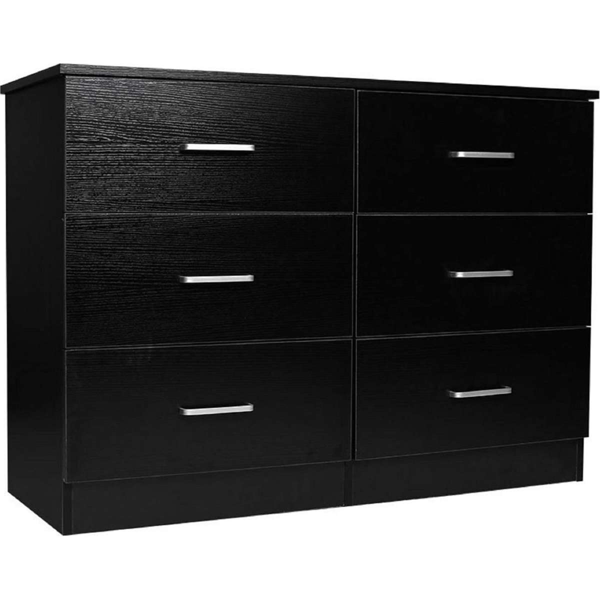 Black lowboy deals chest of drawers