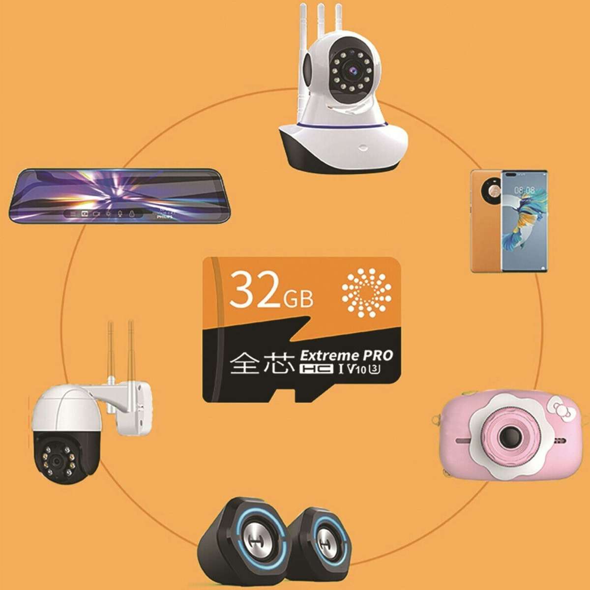 Ozoffer 2x Micro SD Card 32GB Extreme Pro SDHC Memory Cards for Mobile