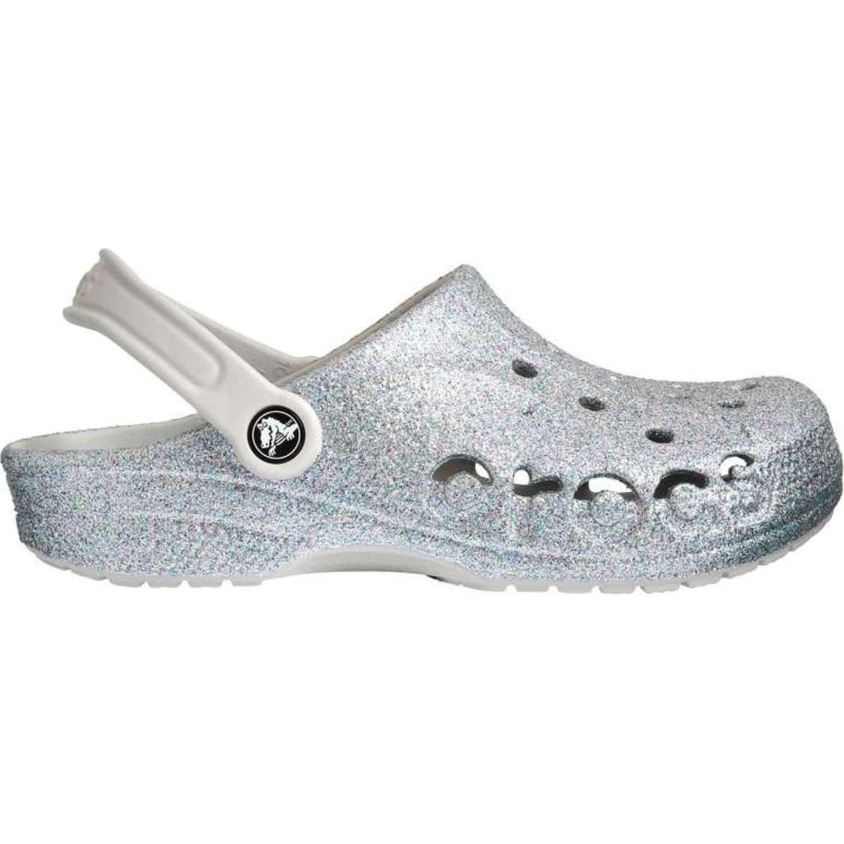 Crocs Unisex Baya Glitter Clogs Silver US M4 W6 1EA Woolworths