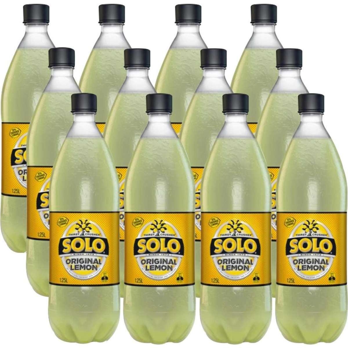 Schweppes 1.25Lt Solo Lemon 12Pk 15000ML | Woolworths