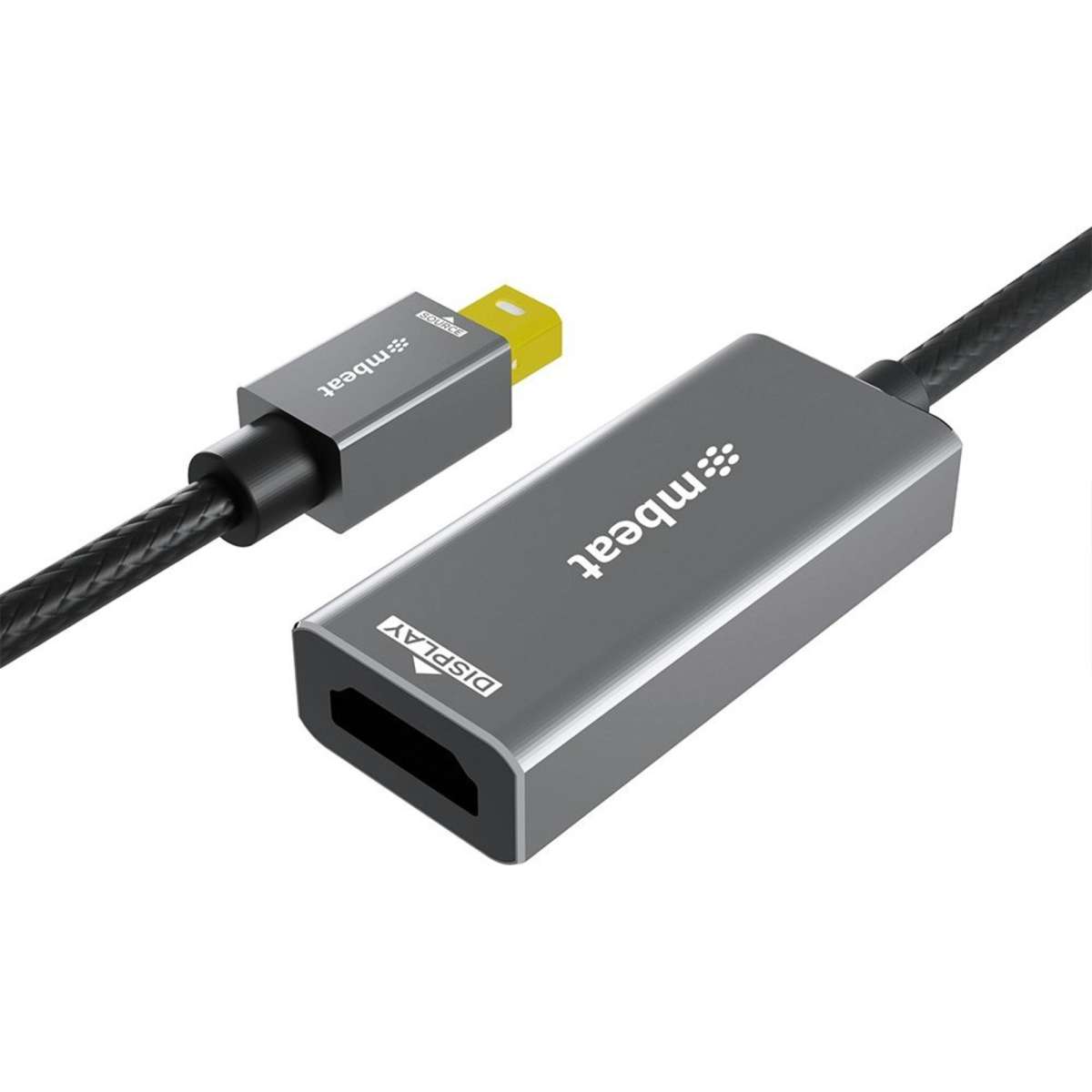 mbeat Tough Link Mini Displayport To HDMI Display Adapter Cable Grey