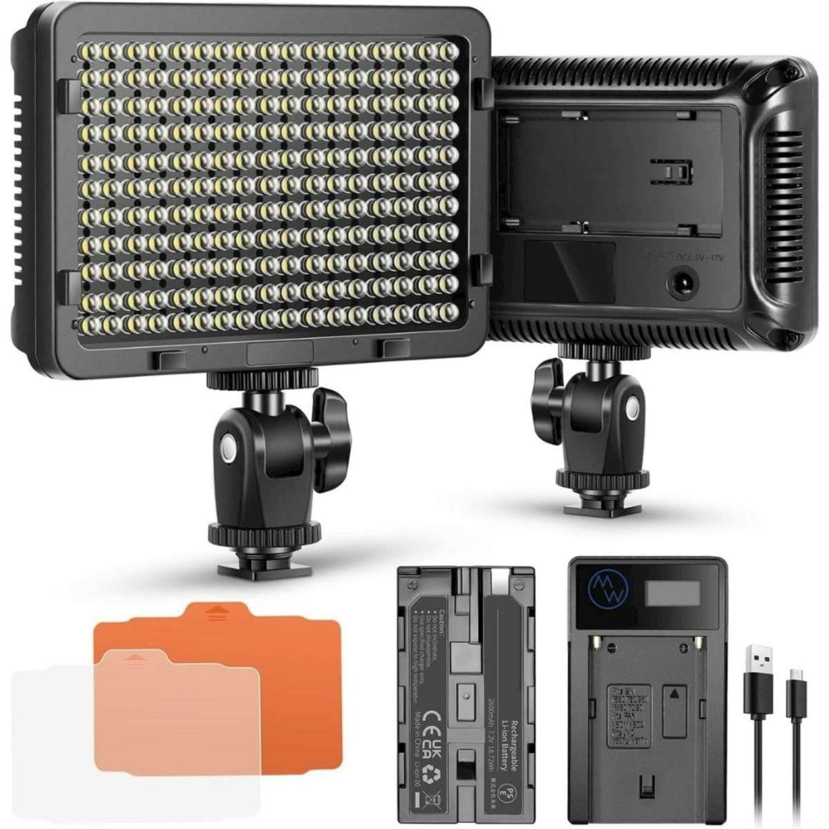 Carla Home 176 LED Video Light 5600K Camera Light Panel, 2600mAh Battery  1EACH | Woolworths