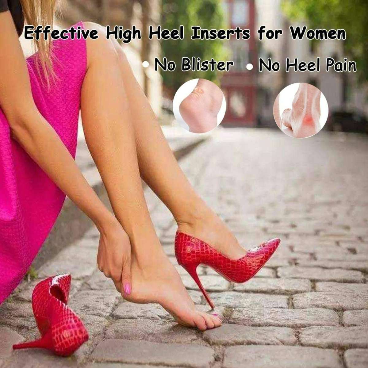 Ozoffer 3 Pairs Invisible Heel Protectors Heel Grips for Ladies Shoes