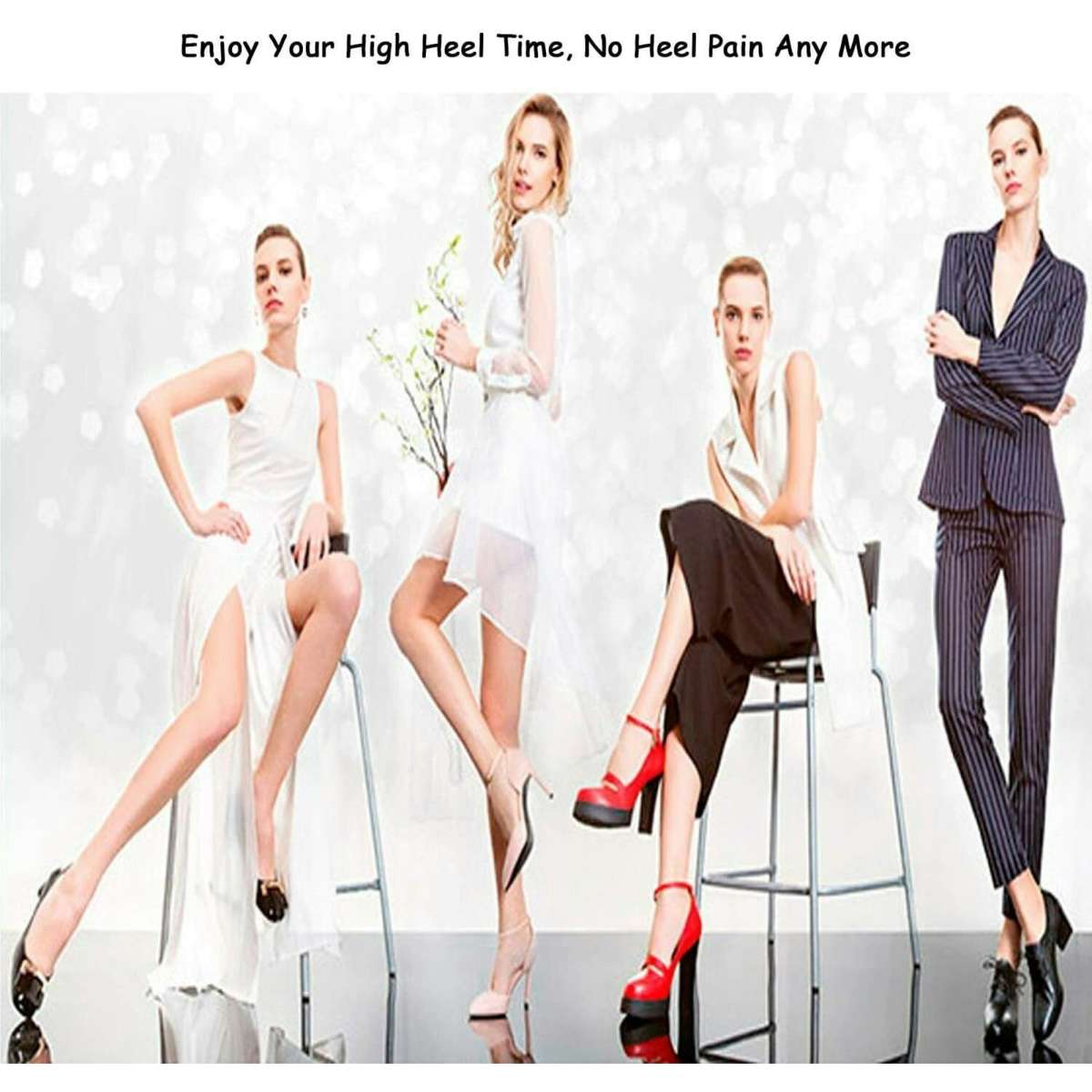 Ozoffer 3 Pairs Invisible Heel Protectors Heel Grips For Ladies Shoes