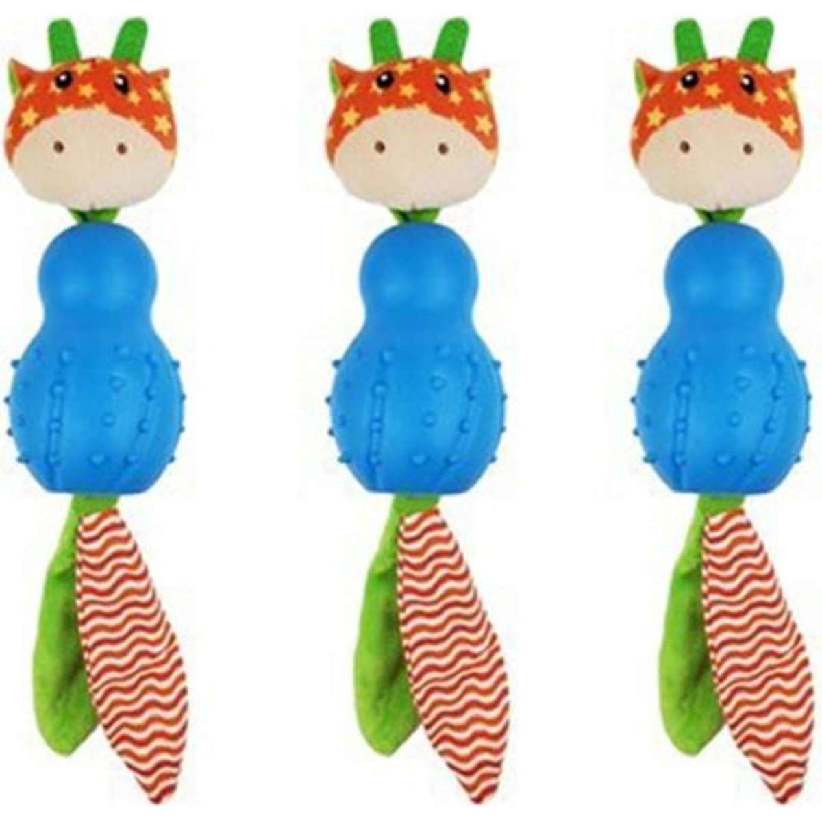 Rosewood Little Nippers Rubber Jolly Giraffe Pet Dog Teething Chew Bite Toy  3PK 26cm 1EA | Woolworths