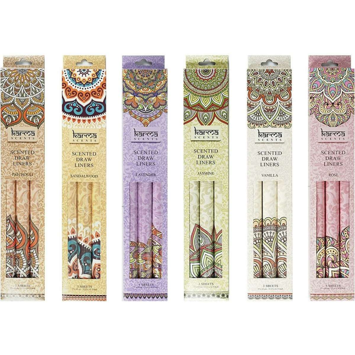 Karma Scents Scented Draw Liners Assorted Fragrances Set 18pc Woolworths