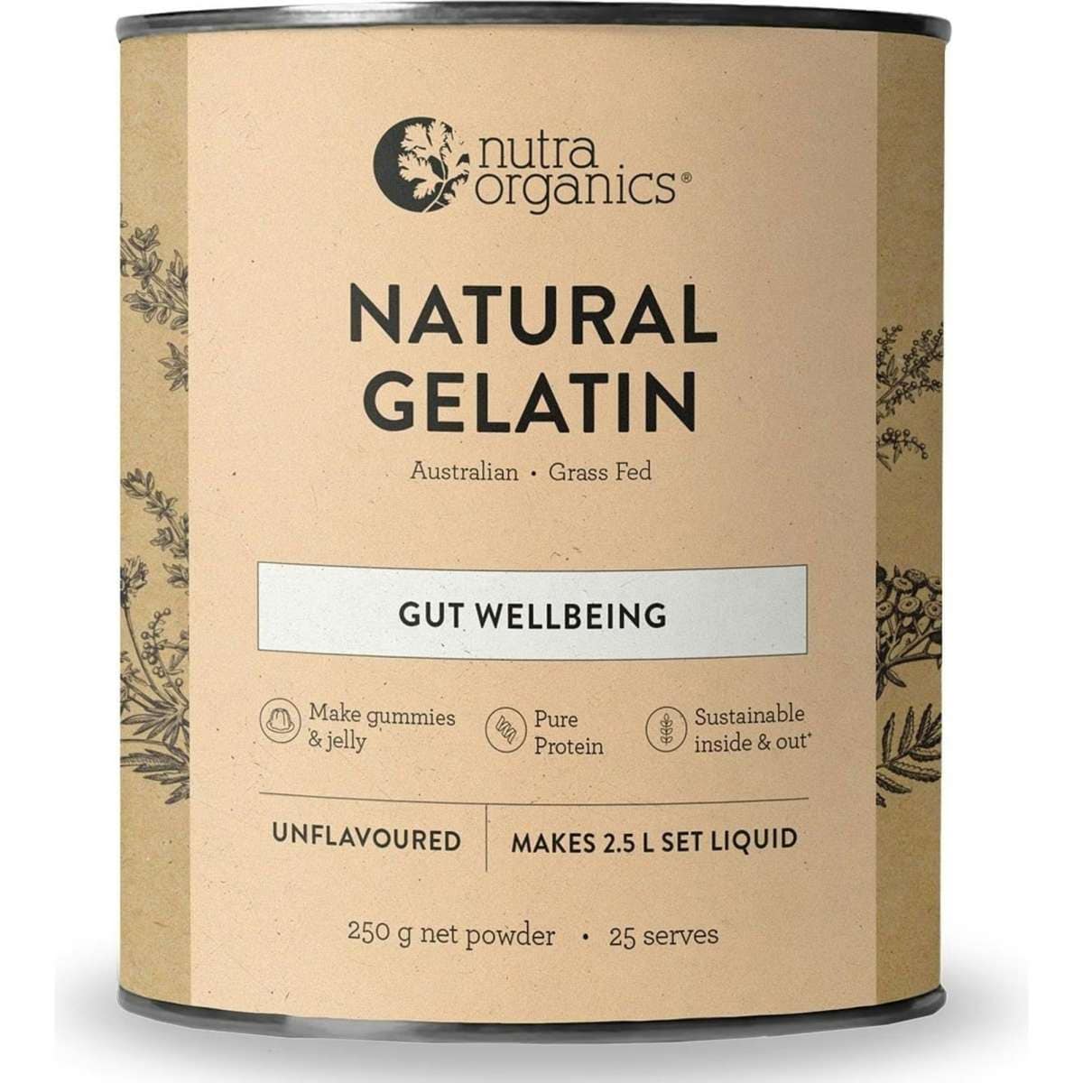 Nutra Organics Natural Gelatin Powder Unflavoured 250g Woolworths