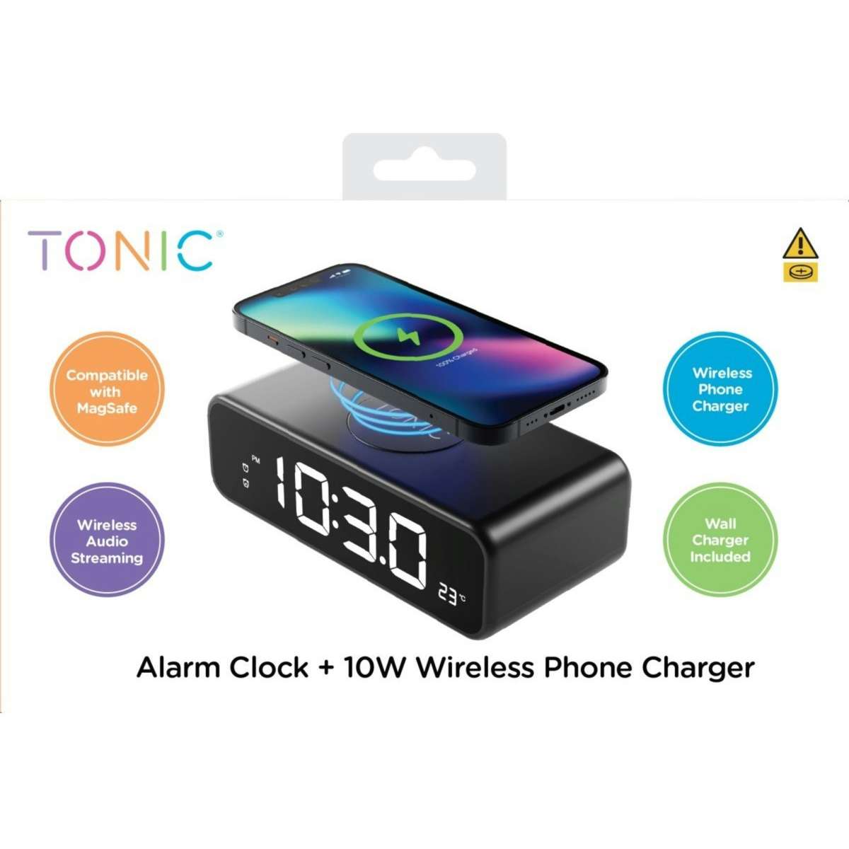 Tonic Alarm Clock + 10W Wireless Phone Charger Woolworths