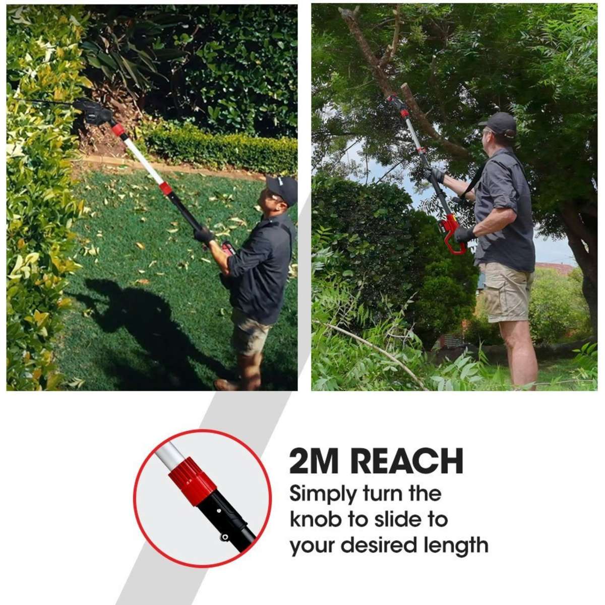 BaumrAG 20V SYNC Cordless Pole Saw & Hedge Trimmer Combo 8 inch