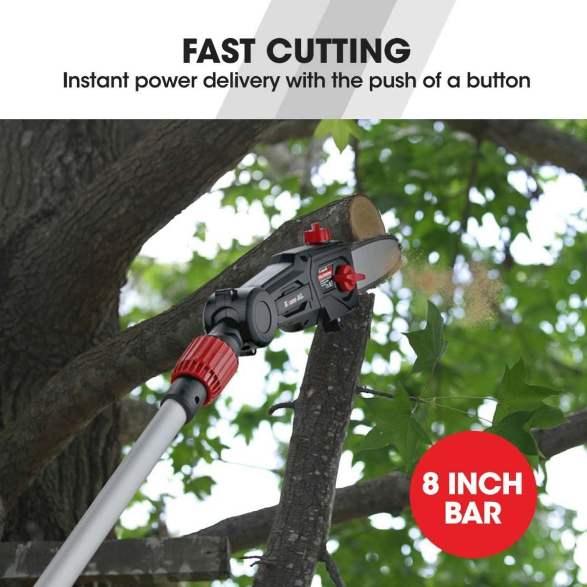 BaumrAG 20V SYNC Cordless Pole Saw & Hedge Trimmer Combo 8 inch