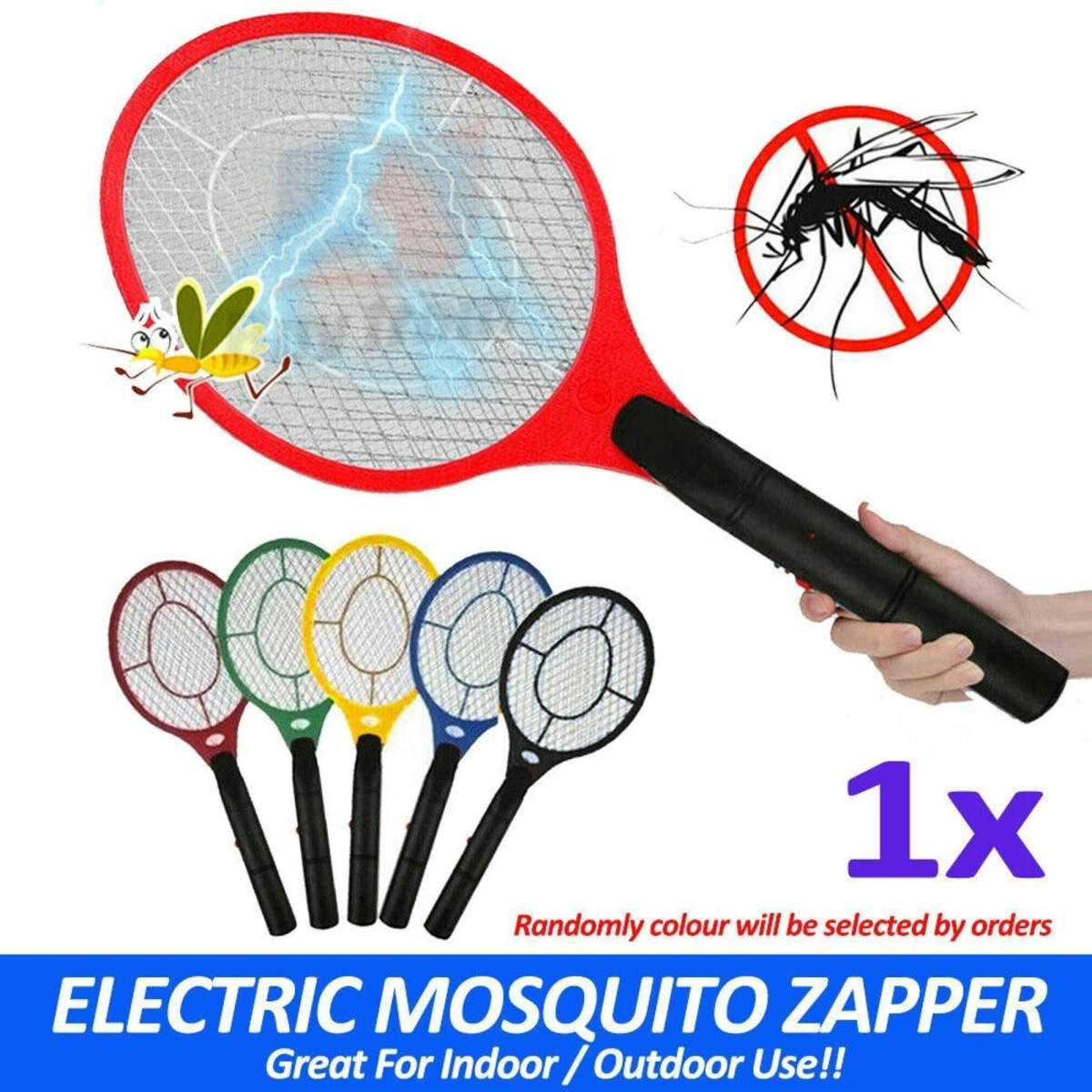 Ozoffer Electronic Fly Swatter Mosquito Bug Insect Kill Zapper Racket