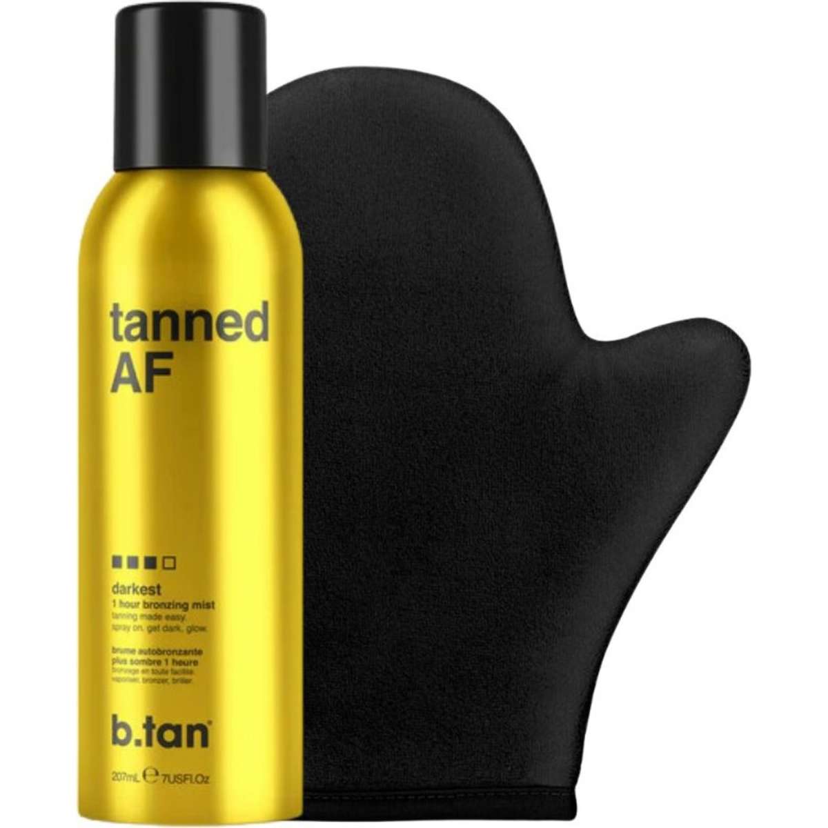 b.tan tanned AF bronzing mist 200mL & applicator mitt set | Woolworths