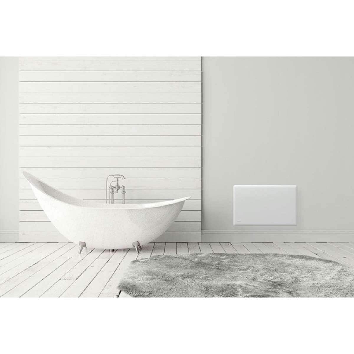 Nobo 750W Slimline Electric Panel Heater with Thermostat + Castors