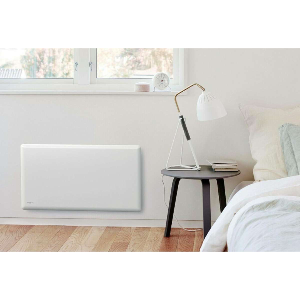 Nobo 750W Slimline Electric Panel Heater with Thermostat + Castors