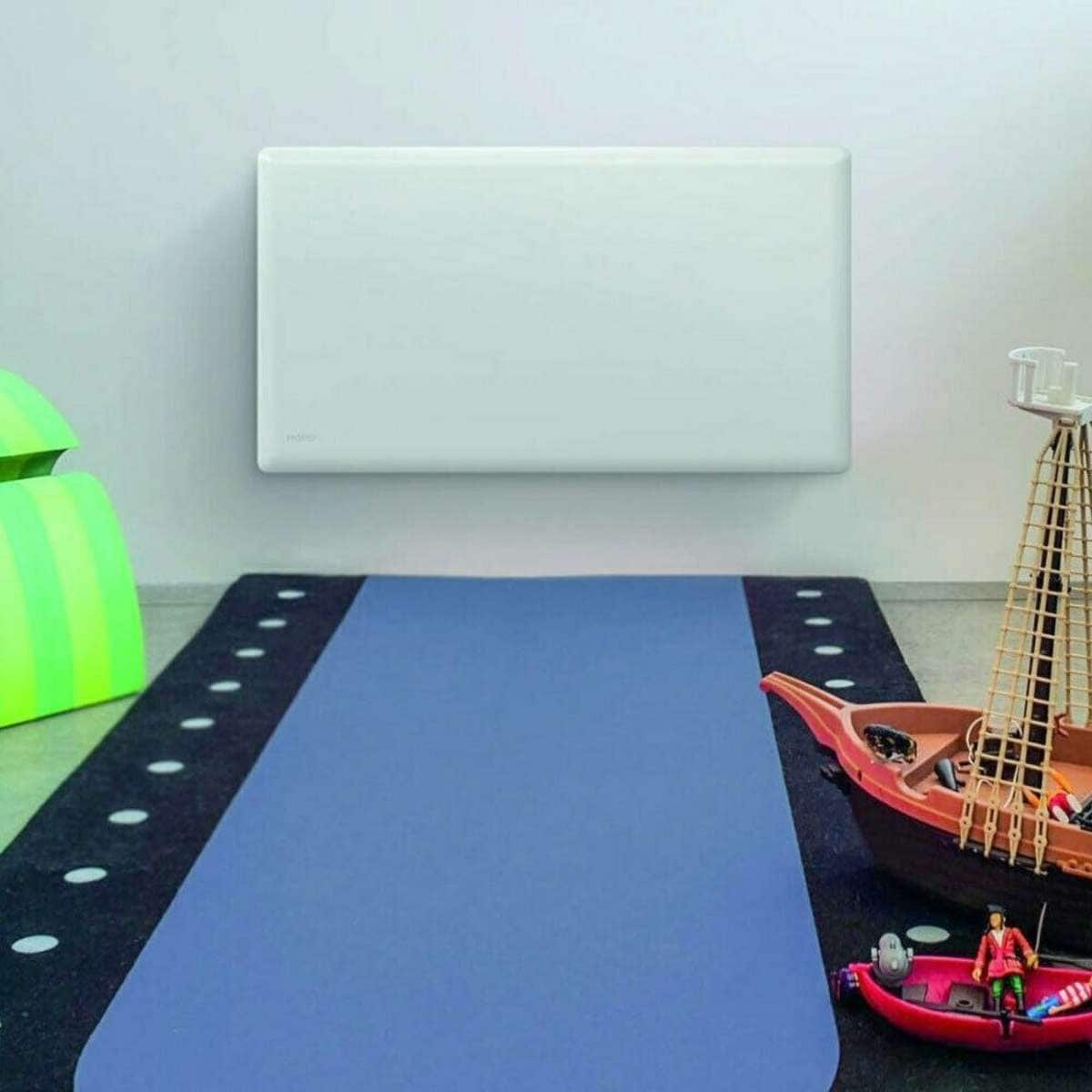 Nobo 750W Slimline Electric Panel Heater with Thermostat + Castors