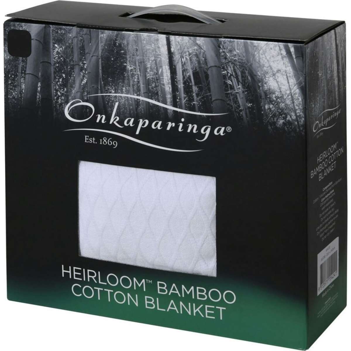 Onkaparinga Heirloom Bamboo Cotton Blanket SB/DB White Woolworths