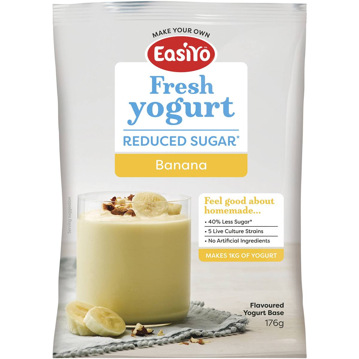 Easiyo Reduced Sugar Banana Yoghurt 176g Woolworths