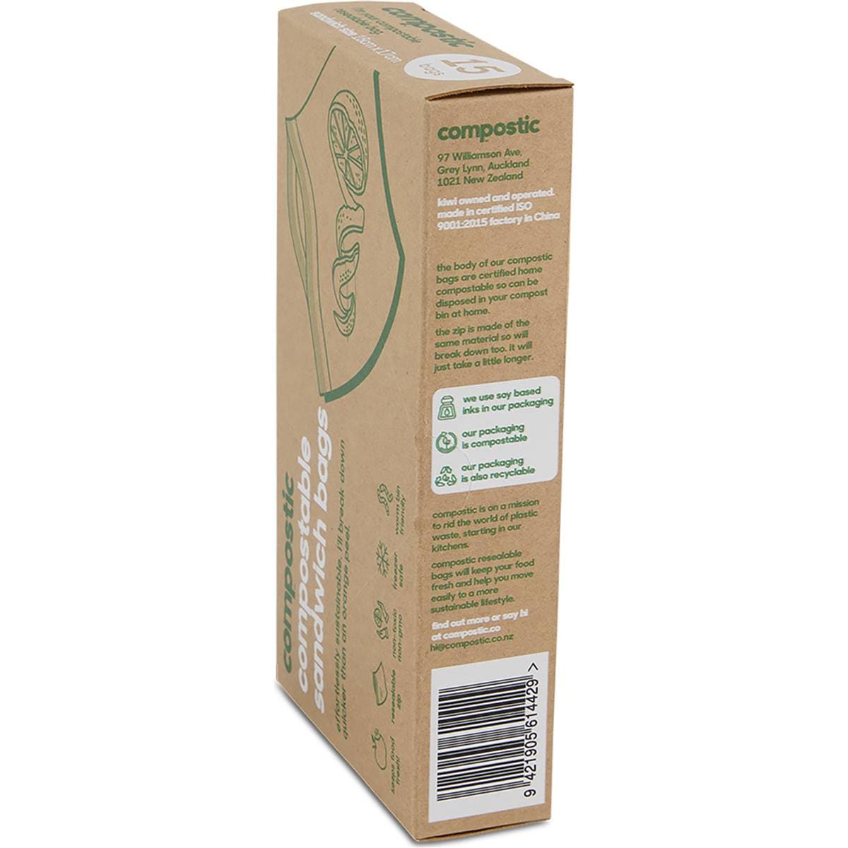 Compostic Compostable Sandwich Bags 15 Pack Woolworths