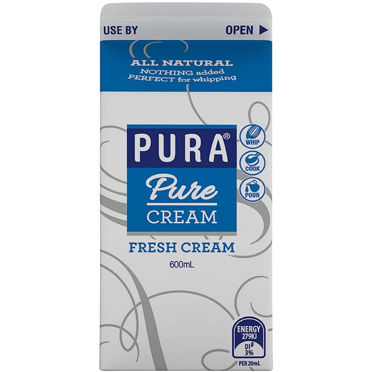 Pura Pure Cream 600ml Woolworths
