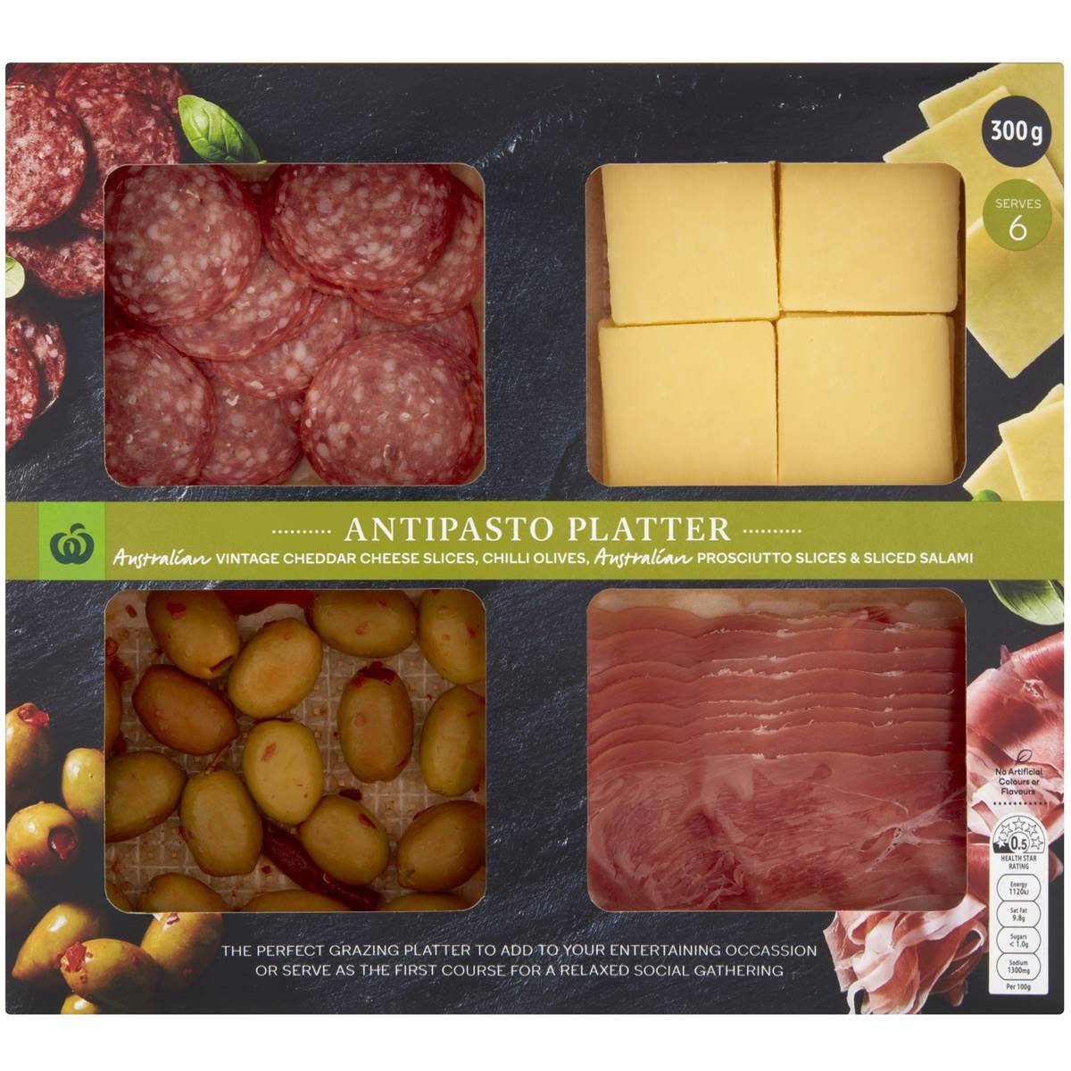Woolworths Vintage Cheese & Antipasto Platter 300g Woolworths