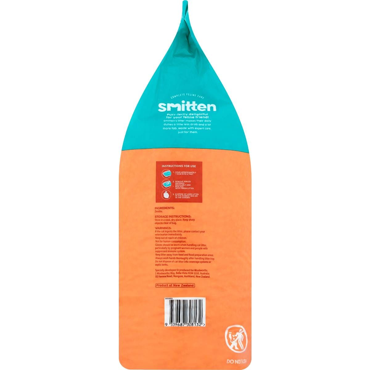 Smitten Lightweight Clay Cat Litter 15l Woolworths