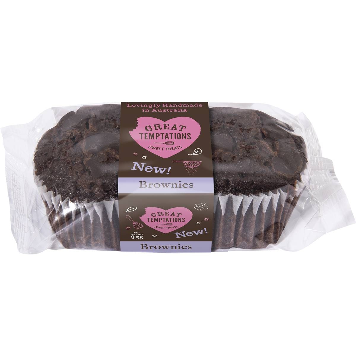 Great Temptations Chocolate Brownies 2 Pack Woolworths