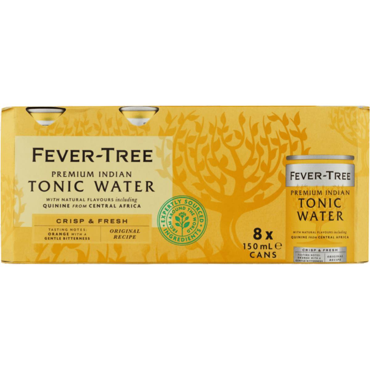 Fever tree Indian Tonic Water Cans 150ml X8 Pack Woolworths