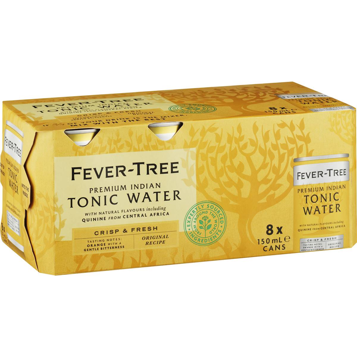 Fevertree Indian Tonic Water Cans 150ml X8 Pack Woolworths