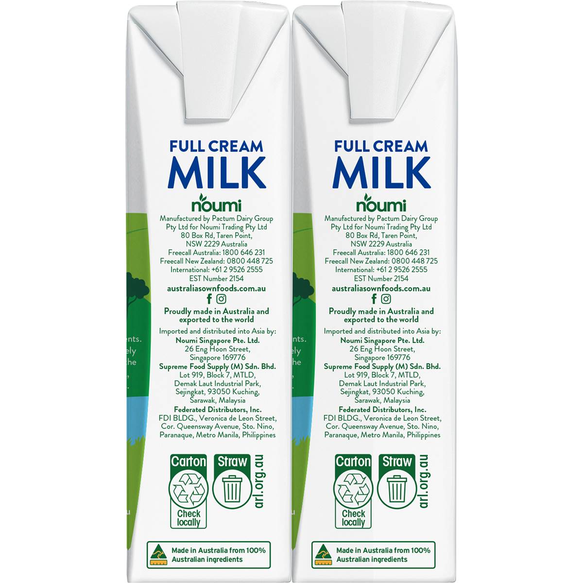 Australia's Own Full Cream Long Life Milk 200ml X6 Pack Woolworths