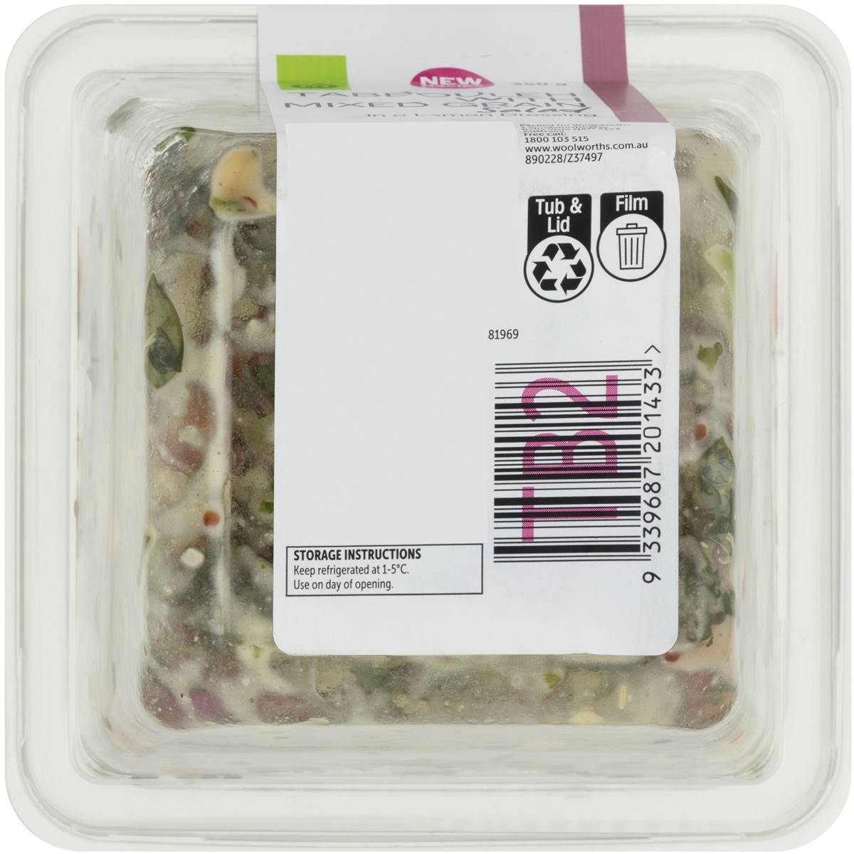 Woolworths Tabbouleh With Mixed Grain Salad 350g Woolworths