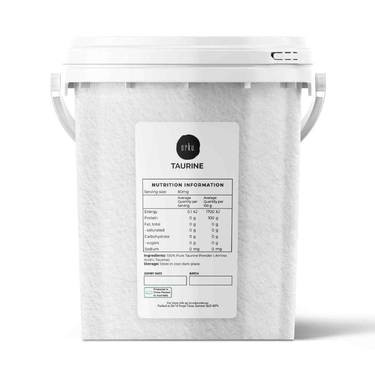 Taurine Powder Tub - High Purity L-Taurine Amino Acid Ingredient