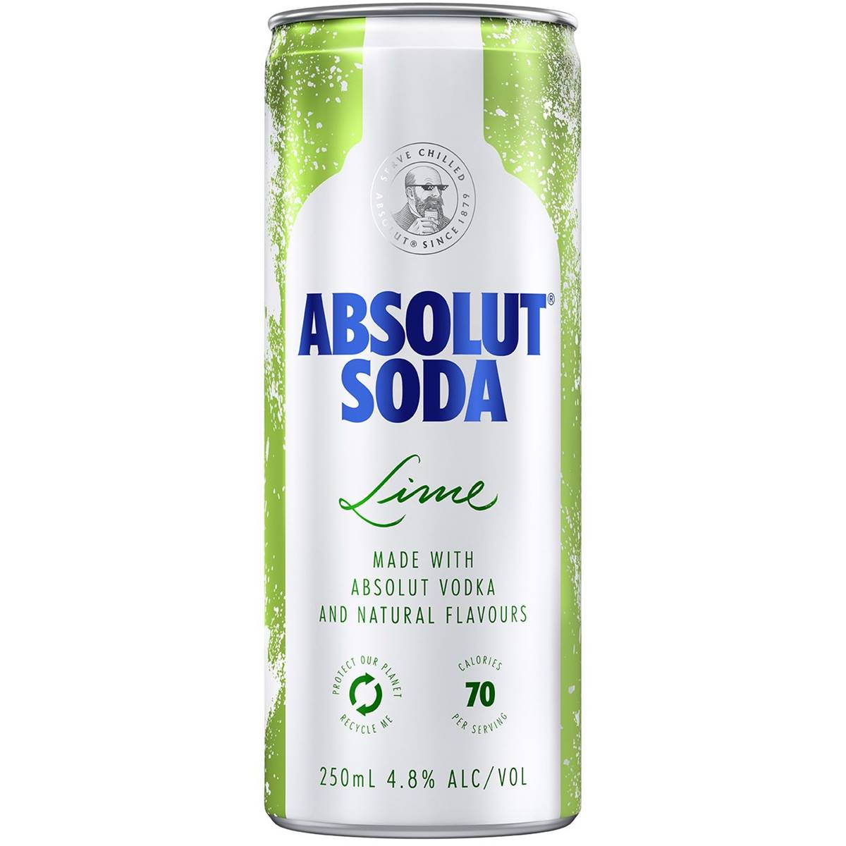 Absolut Vodka Lime & Soda Can 250ml | Woolworths