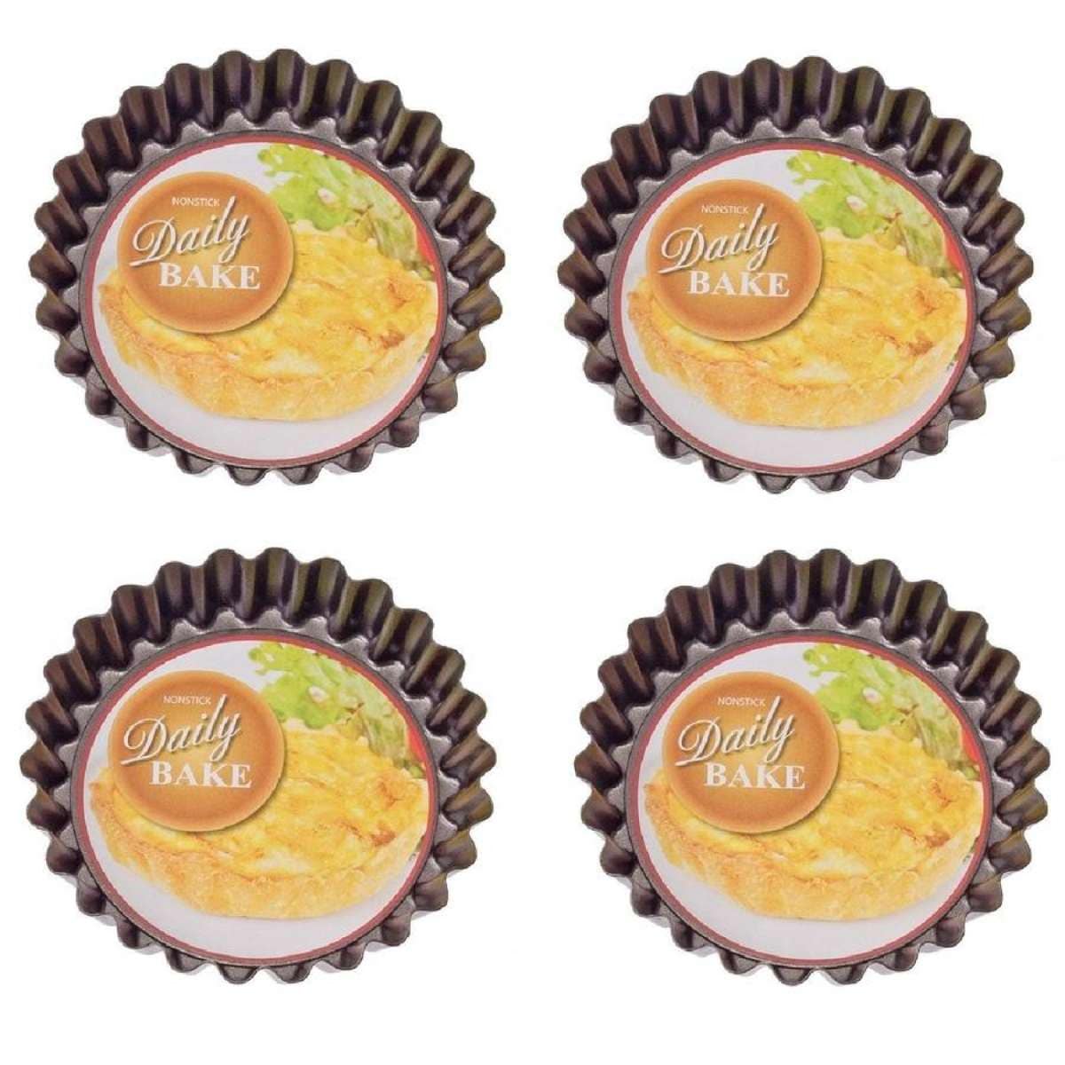 Daily Bake Mini-Quiche Pan With Loose Base 10cm x 2cm- Set of