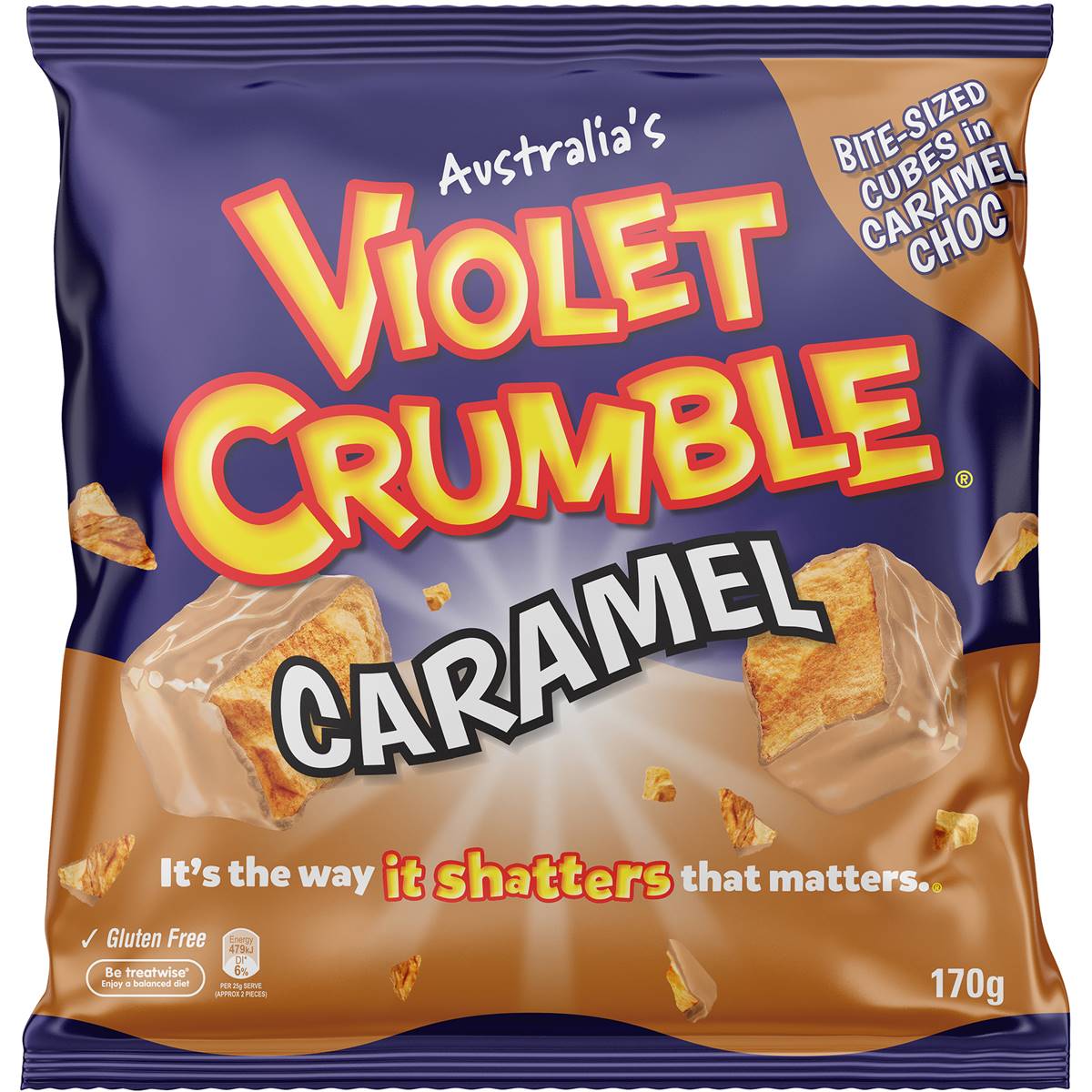 Violet Crumble Caramel Bites