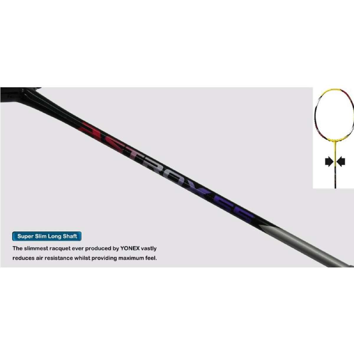 Yonex Astrox 55 (ax55) - 5u (75-80g) - G5 - Shine Pink - Badminton