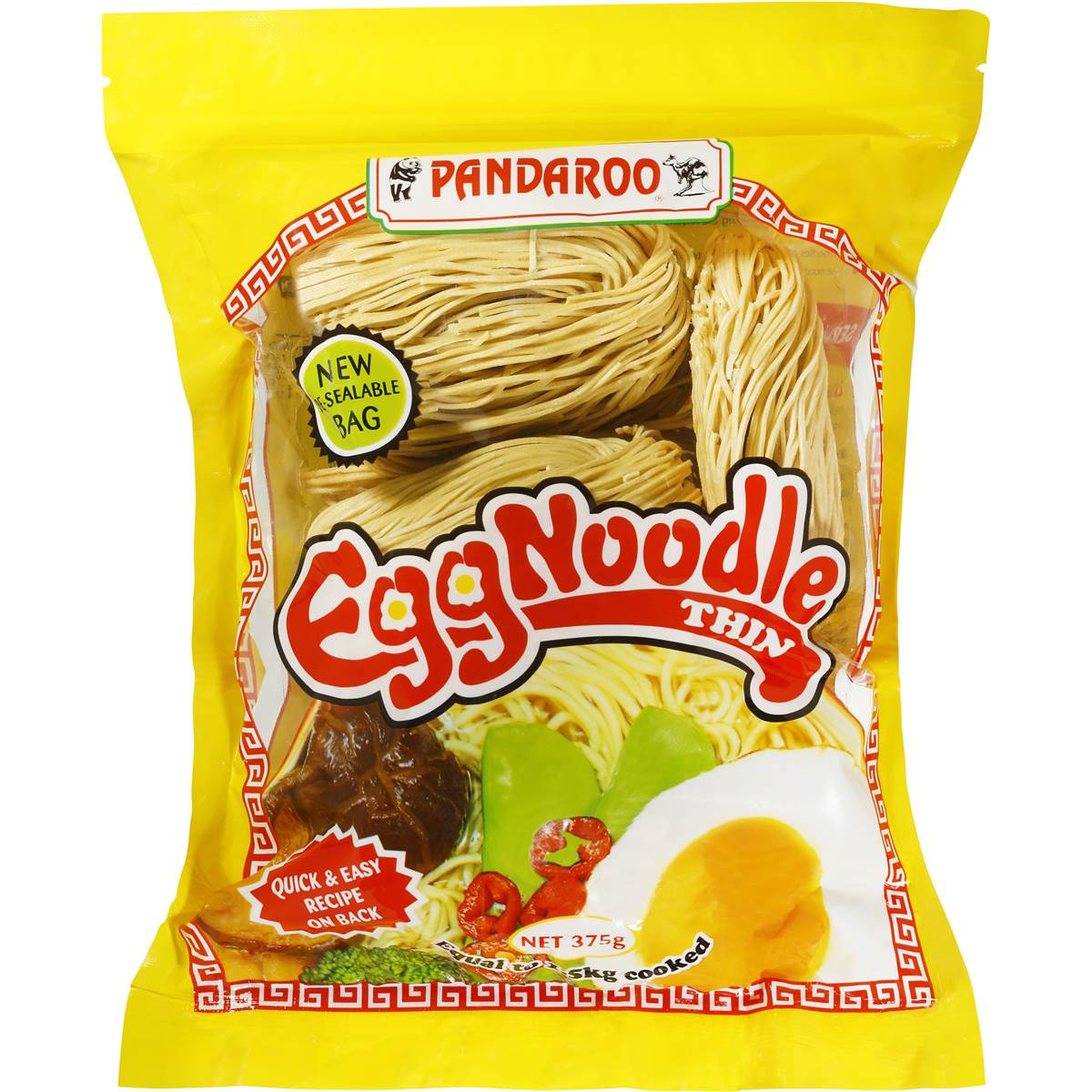Pandaroo Noodles Thin Egg 375g Woolworths