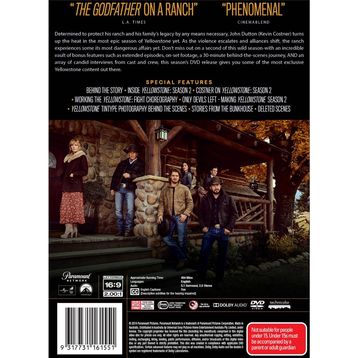 Yellowstone Season 2 4 Disc Dvd Each Woolworths