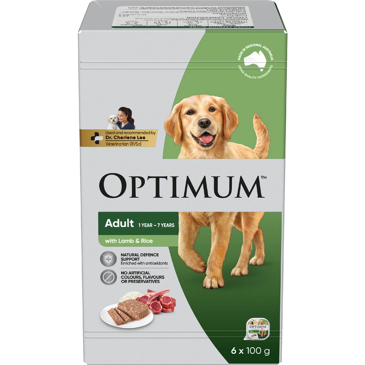 Optimum Lamb & Rice Wet Dog Food 6 Pack Woolworths