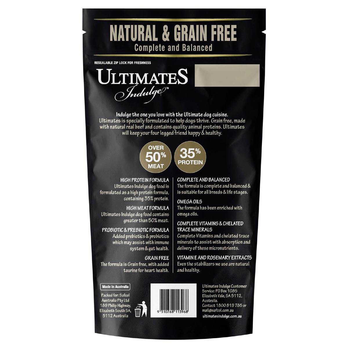Ultimates Indulge Dry Dog Food Natural Beef 1kg Woolworths