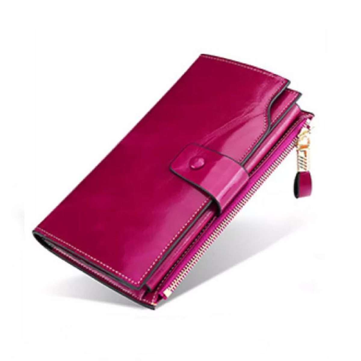 RFID Blocking Women's Wallet – Ultra Slim PU Leather Clutch With Butterfly Design, 11 Card Slots, Purple