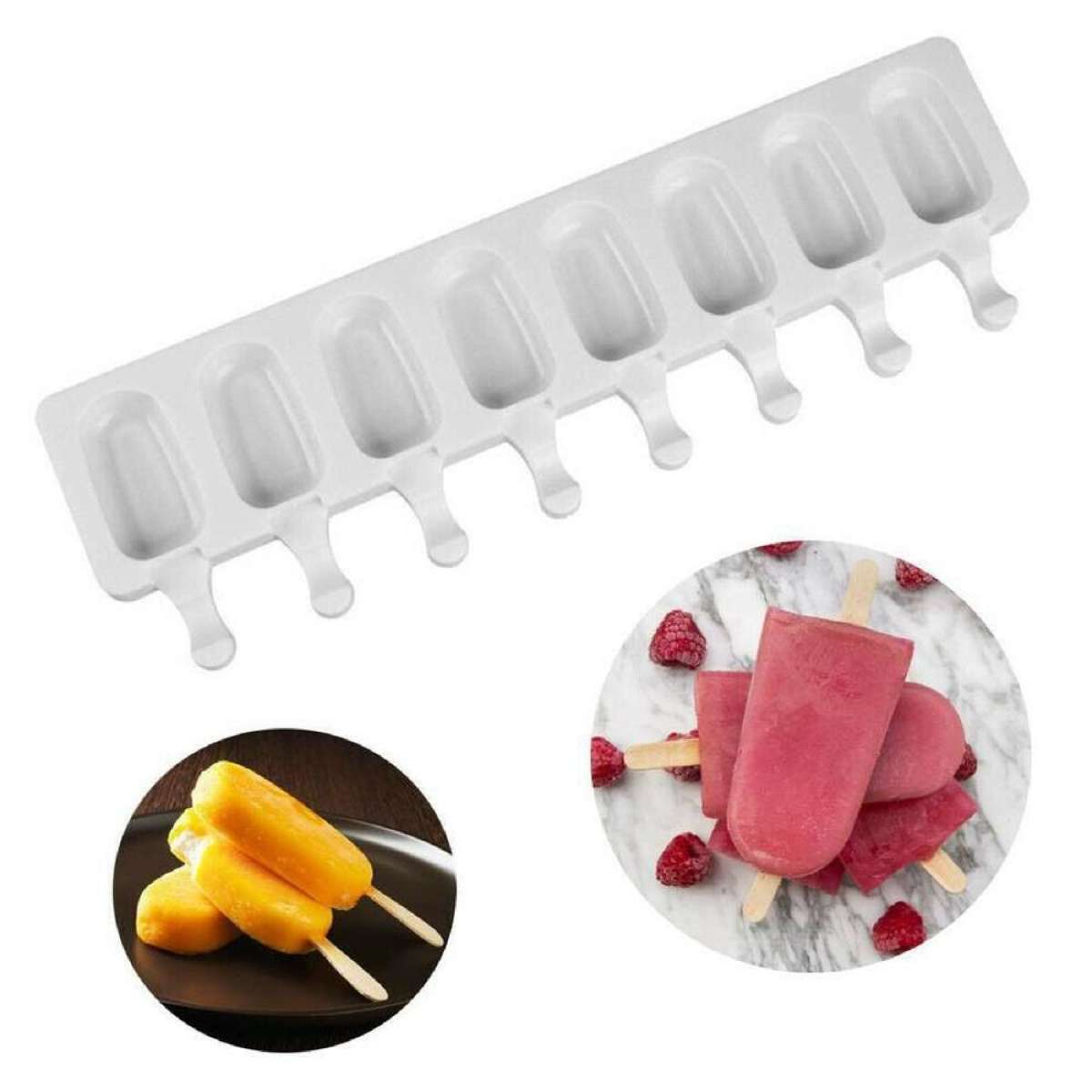 XMOX 3D 8-Cavity Moon Silicone Molds - For Mousse, Chocolate, Resin & Craft Projects
