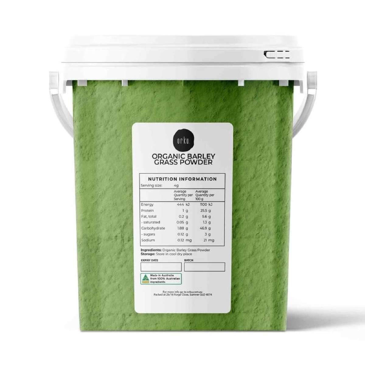 Organic Barley Grass Powder Tub Hordeum Vulgare Leaf Superfood Supplement