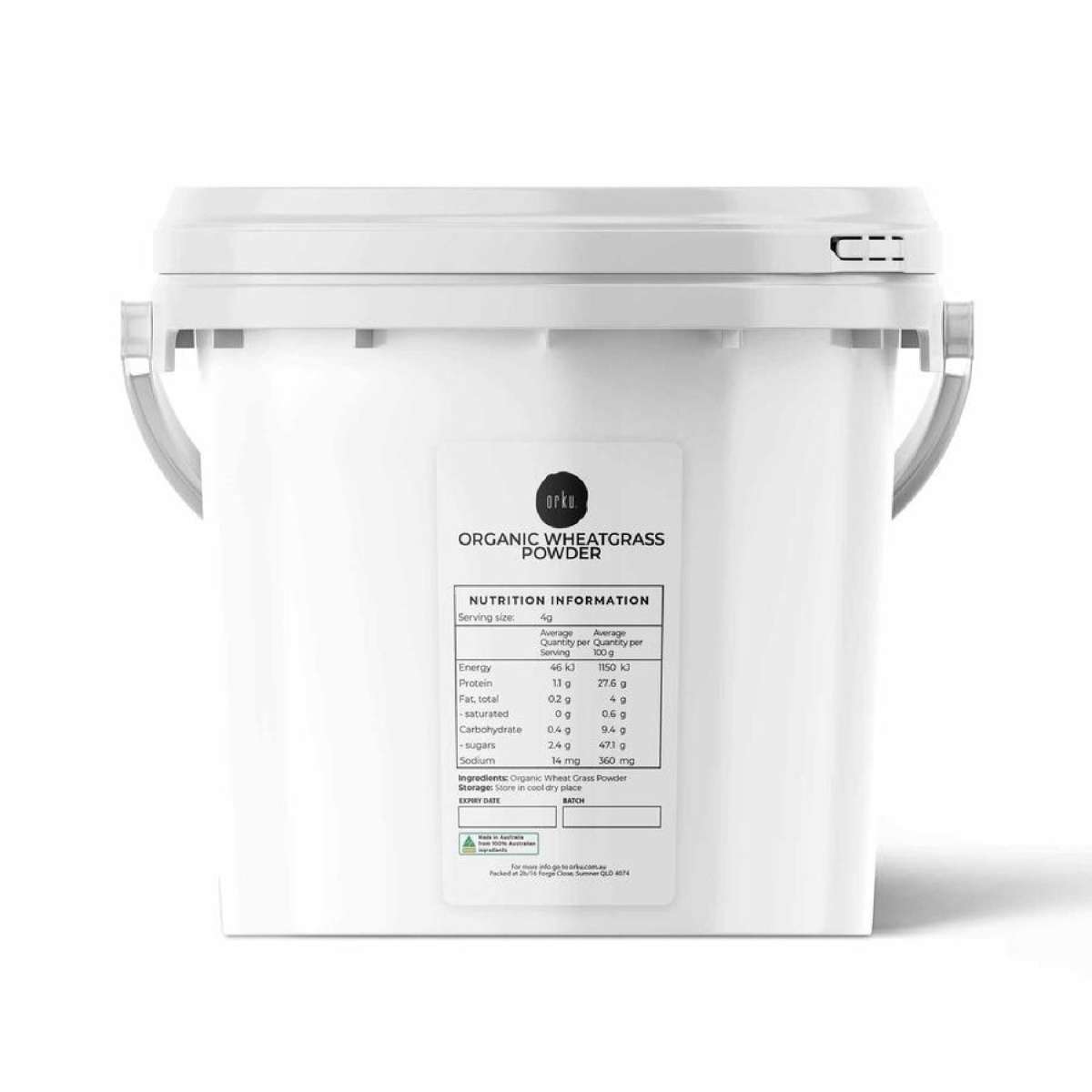 Organic Wheatgrass Powder Tub - Pure Wheat Grass Leaf Superfood