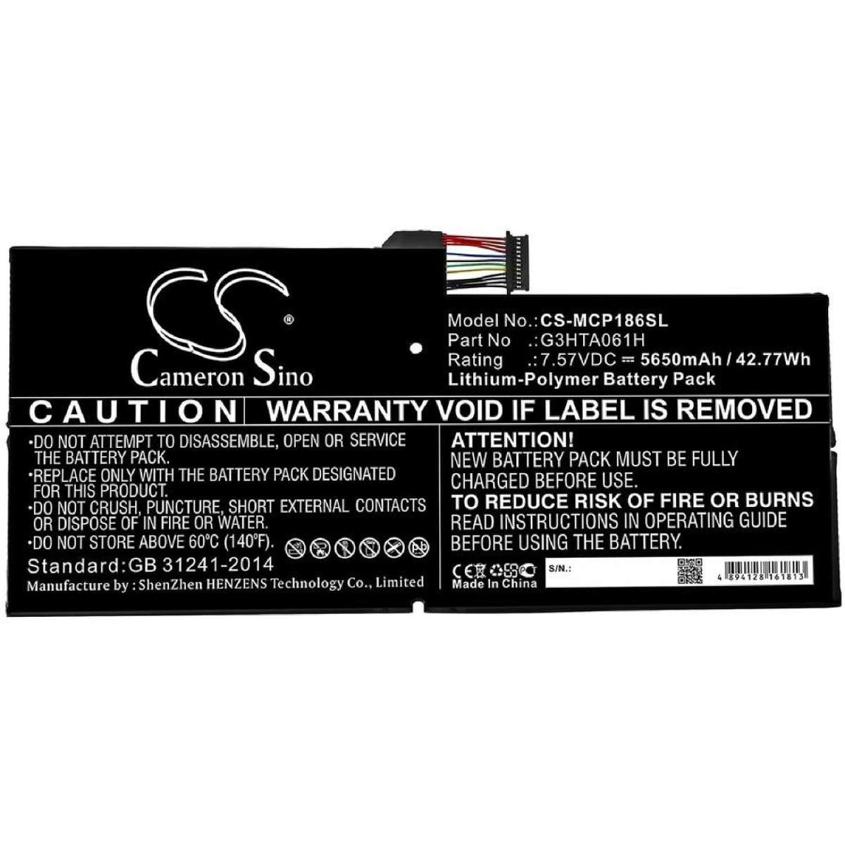 Genuine Replacement Battery For Microsoft Surface Pro 7 - Model G3HTA061H, 5702mAh, 7.57V, 4-Cell Li-ion - Includes Screwdrivers, 3-Month Warranty