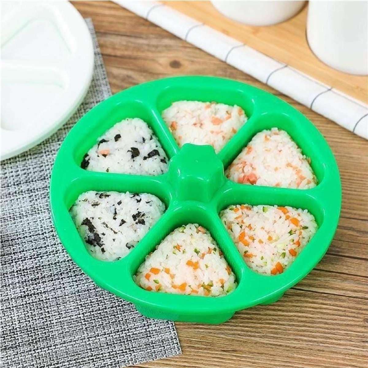 Making Rice Musubi With Formed Containers Rice Mould Dome Spam Musubi Mold Sushi Mold Kit - Includes Rice Ball ...