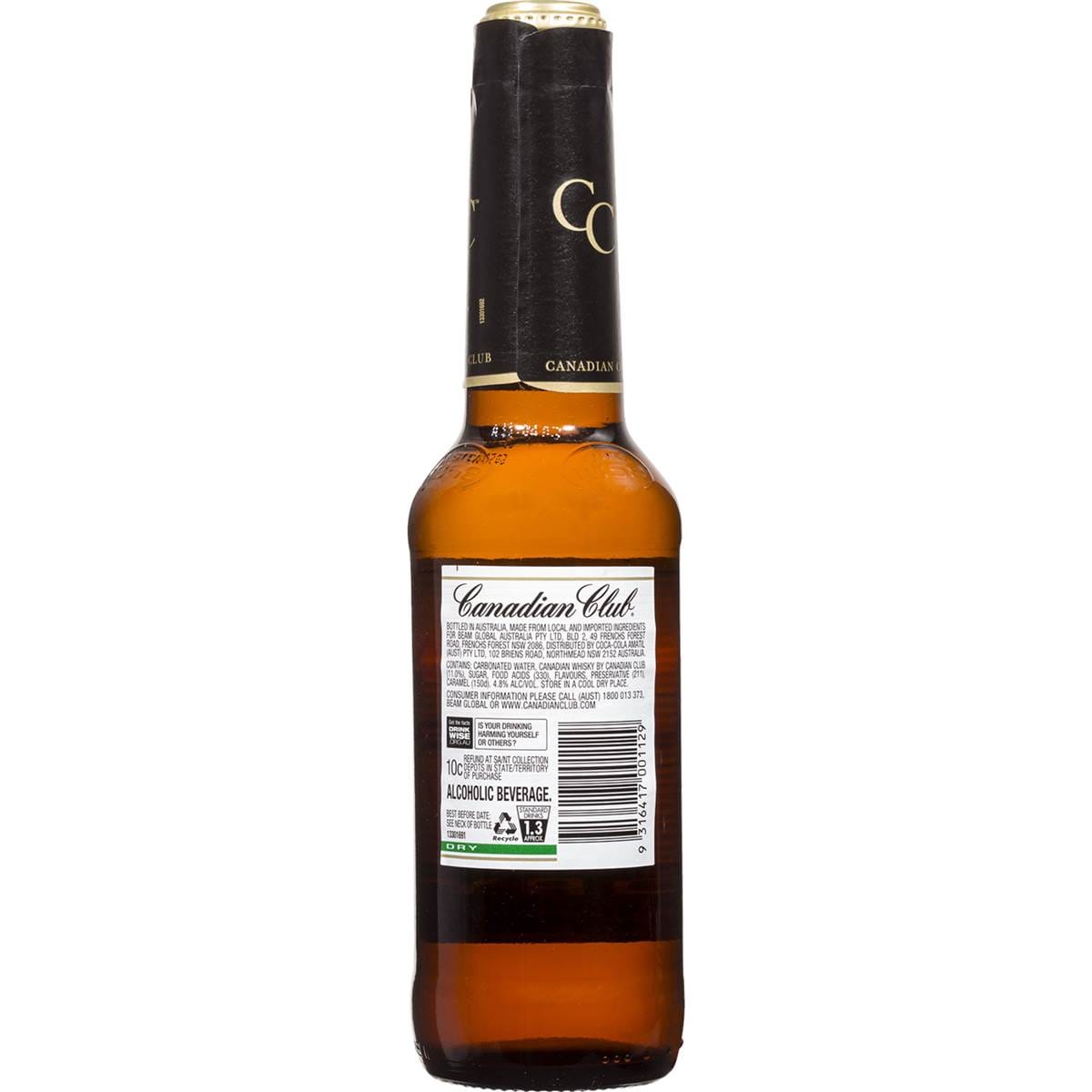 Canadian Club Whisky & Dry 4.8 Bottle 330ml Woolworths