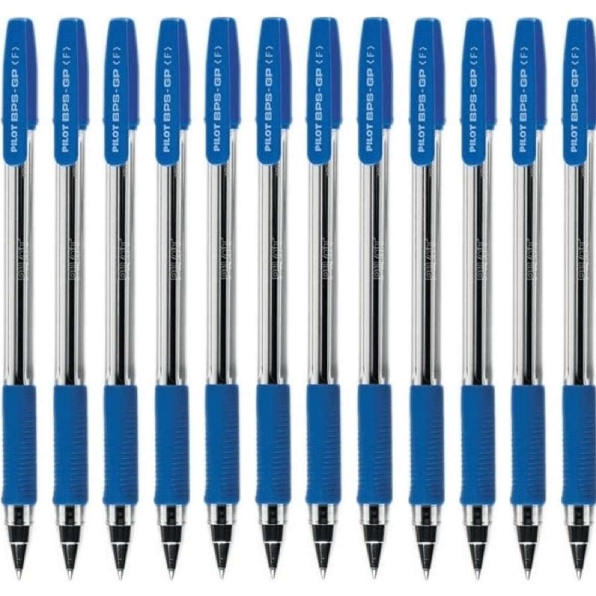 Pilot BPS-GP Grip Ballpoint Pens - Extra Broad 1.6mm Tip, Box Of 12 (Blue)