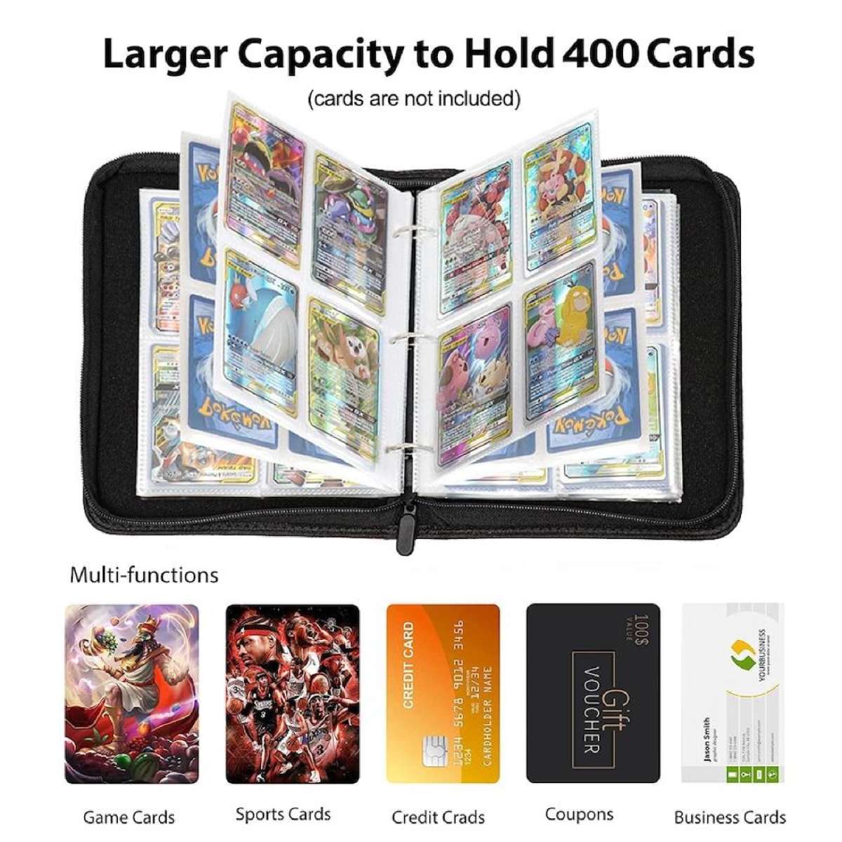 pokemon card natu Amazon.com: Generic Jumbo Card Binder for Pokemon Jumbo Cards, 50 Page main image 0